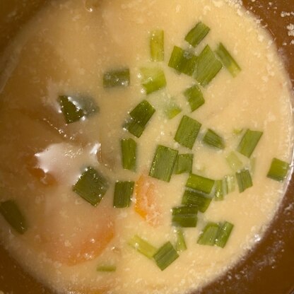 豆乳みそスープ初挑戦でしたが美味しいですね！味噌汁にマンネリしたときにはまた作りたいです！